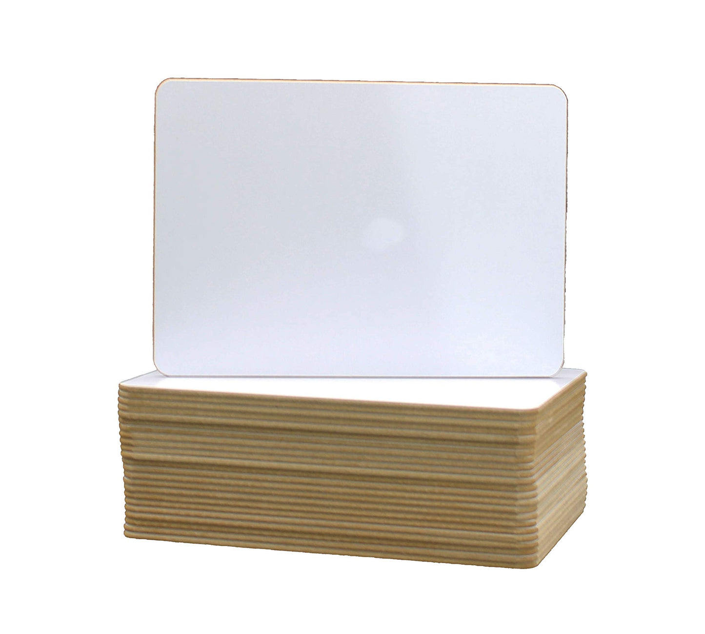 Flipside Products 5" x 7" Dry Erase White Boards, Classroom Pack, Single-Sided Lapboard for Class, Reusable for Group Participation - 24 Pack