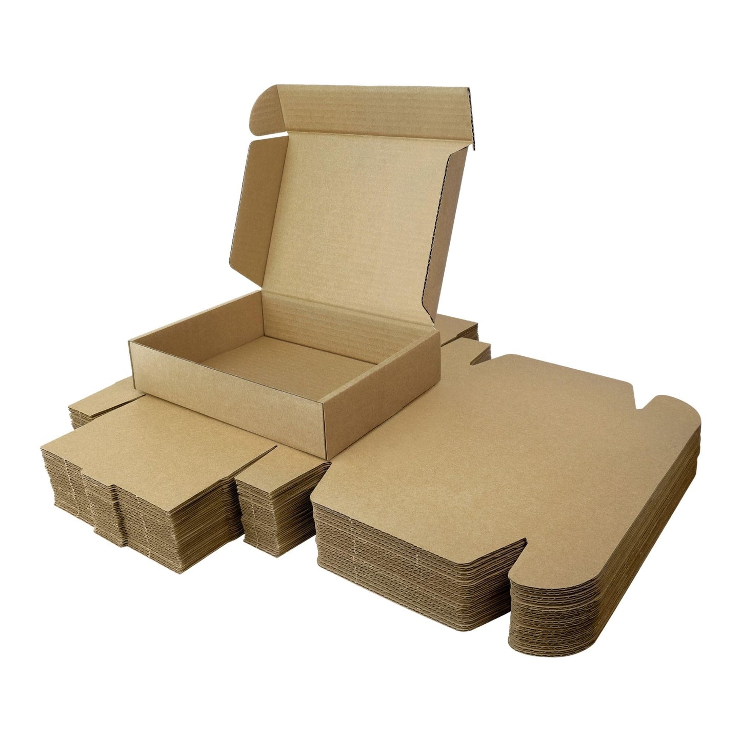 Corrugated Shipping Box Mailers AAG PACKAGING boxes for packaging small business, small mailing boxes, rigid 90° corners, secure slot closure, quick fold assembly (9"x6.5"x2" Brown/Set of 20)