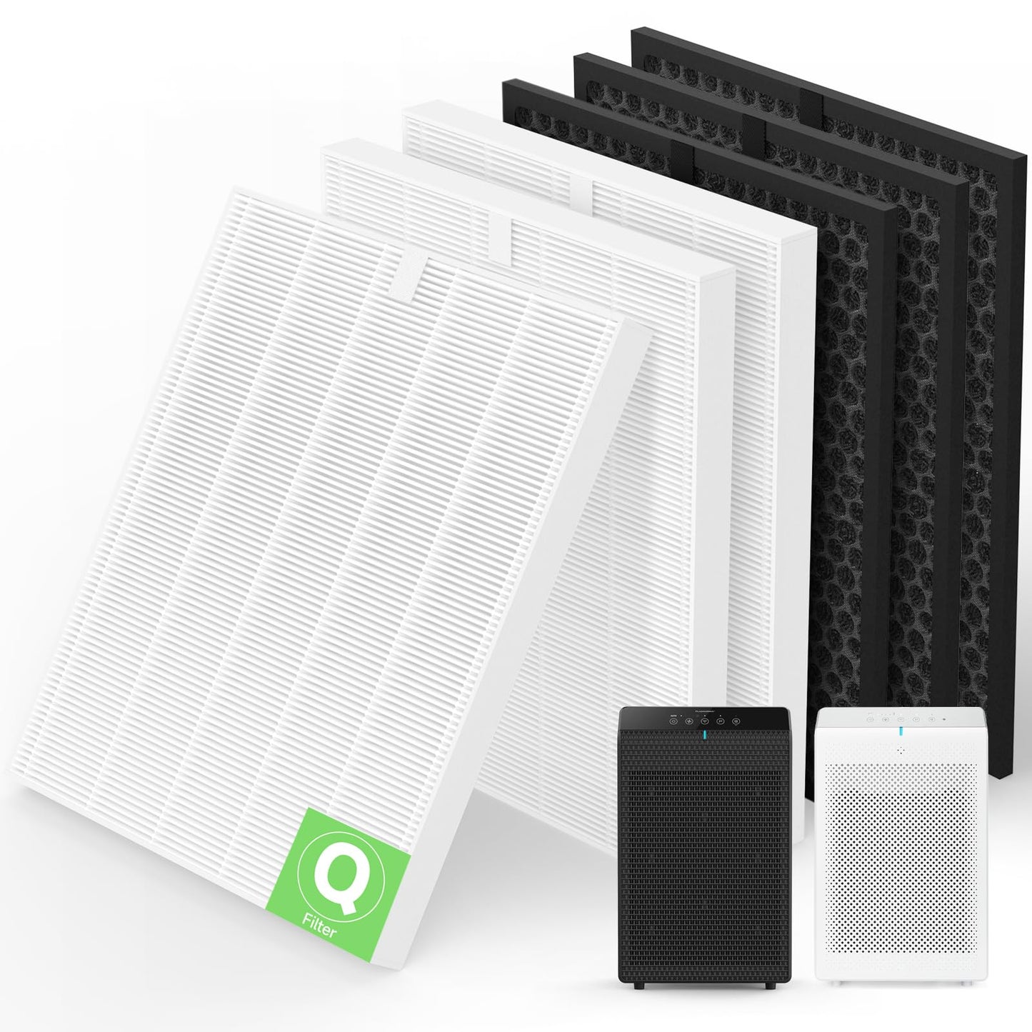 GoKBNY 3-Set 5510/5520/5530 Replacement Filter Q, Compatible with Winix 5510, 5520 and 5530 Air Purifiers, Part Number 1712-0123-00