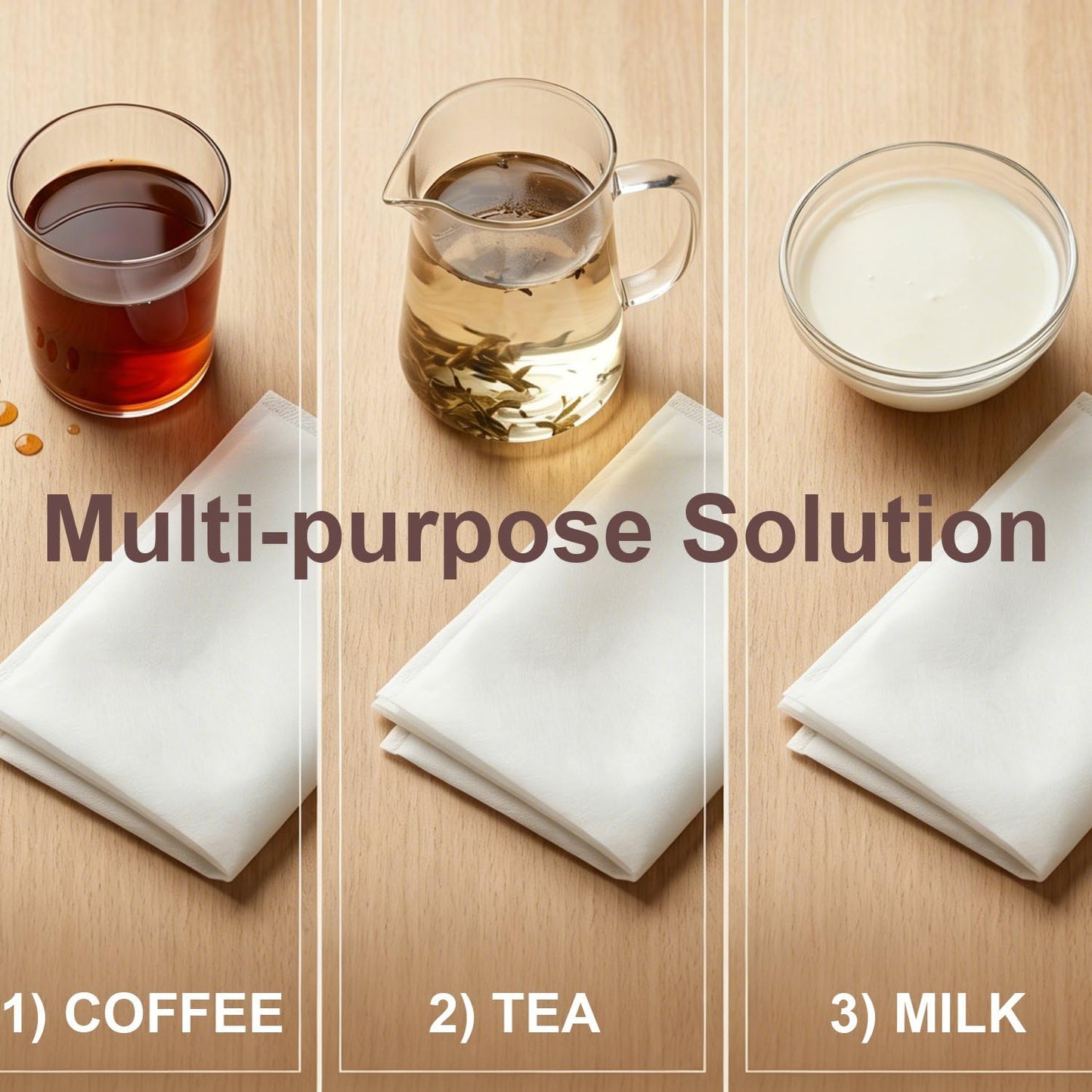 Large Commercial Cold Brew Filter Bags - 20"x20" 50-Pack | Zero‑Leak 24H & 30% Thicker PET Safe up to 300°F - Traps 99% Fine Grounds for Smooth & Clean Coffee - Holds 5 LBS for 5-Gallon Bucket