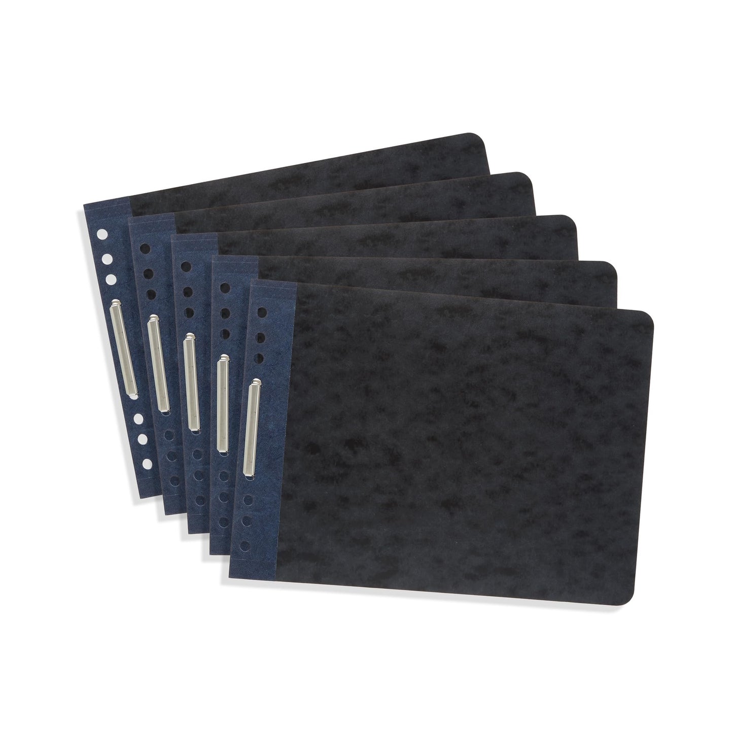 25 Blue Summit Supplies Report Covers with Sliding Bar Fastener - Black Pressboard Report Covers, Letter Size, Durable 2'' Capacity Business Report Covers