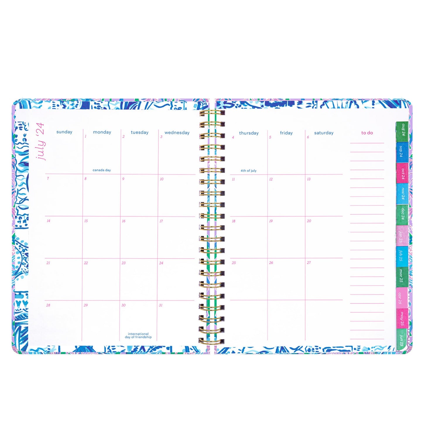 Lilly Pulitzer 11.25" x 9.25" 12 Month Teacher Planner with Stickers, Pocket, and Pages for Notes, Contacts, Passwords, Monthly & Weekly Spreads, Hardcover, Secret Escape