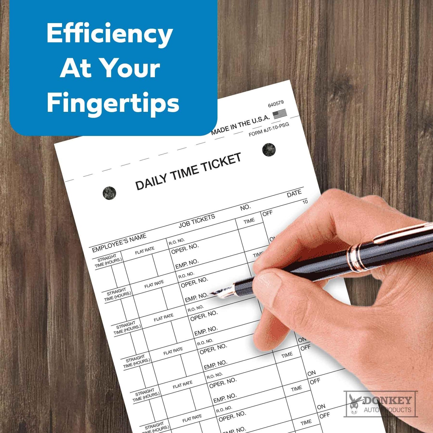 Daily Time and Job Ticket - 10 Labels per Sheet (3-Part) (Form JT-10-PSG) (250 per Box)
