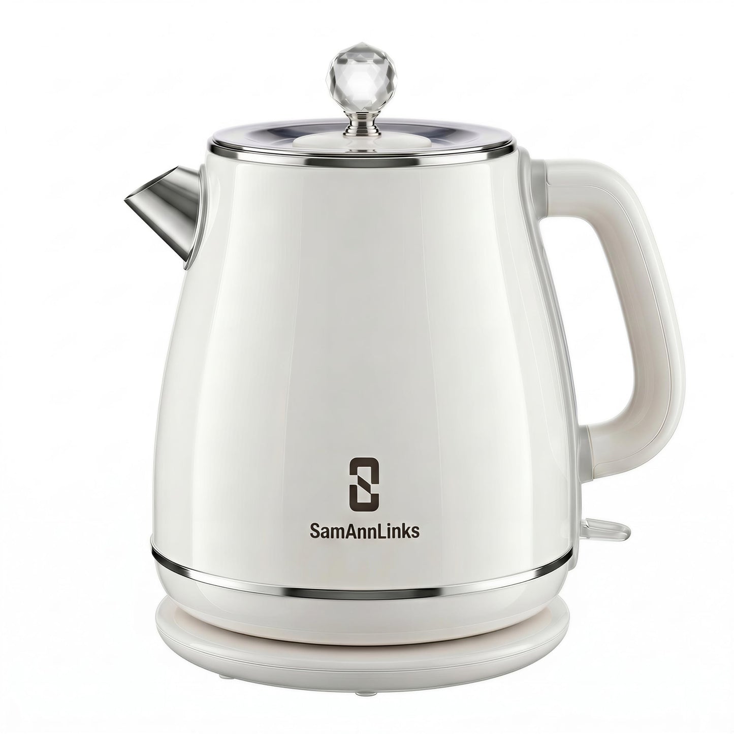 Electric Kettle 1.8L,1350W Fast Boil Cordless Tea Kettle, Stainless Steel Hot Water Kettle with 100% Stainless Steel Interior, Double Wall Insulation, BPA-Free, Auto Shut-Off & Boil-Dry Protection