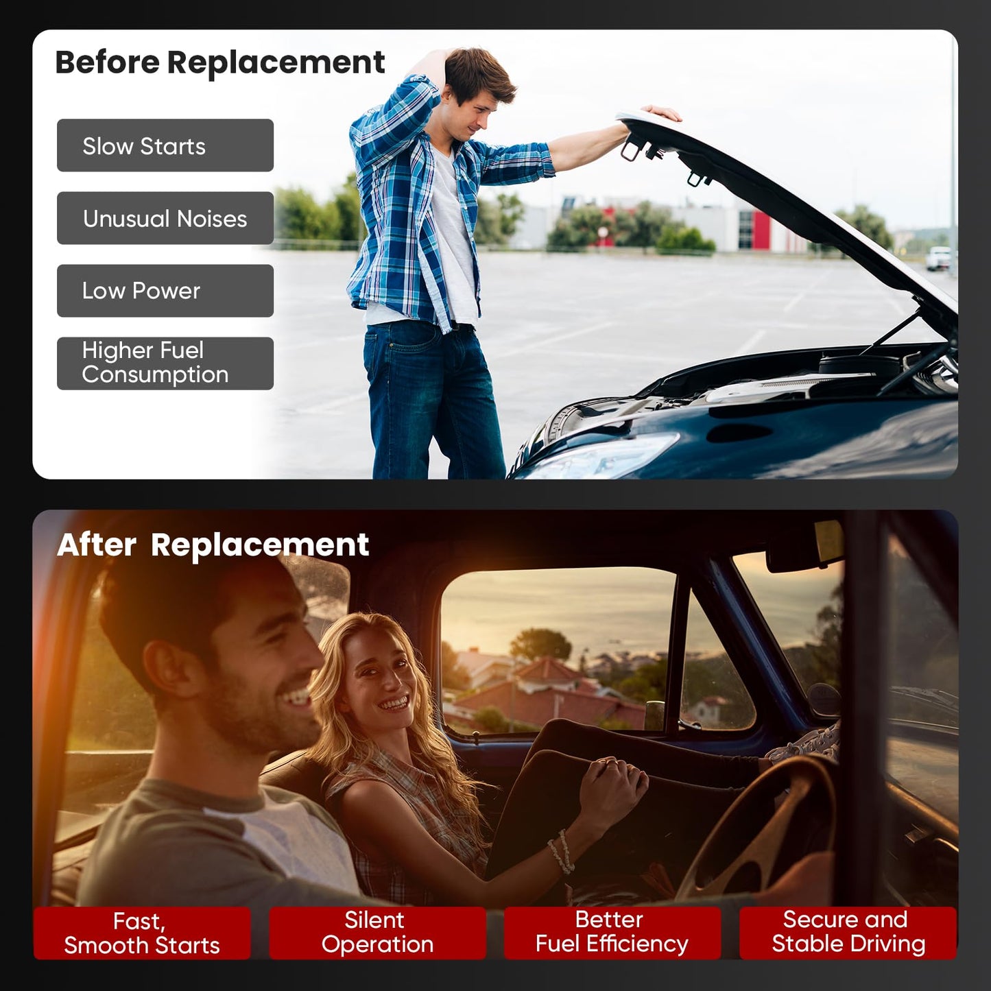 10910N Starter New for 2014-2020 Chevy Silverado 1500 Suburban Tahoe, GMC Sierra 1500 Yukon Savana V6 V8 4.3L 5.3L 6.2L, Cadillac Escalade 2015-2017 V6 V8 4.3L 5.3L 6.2L, 12655055 M000T24072