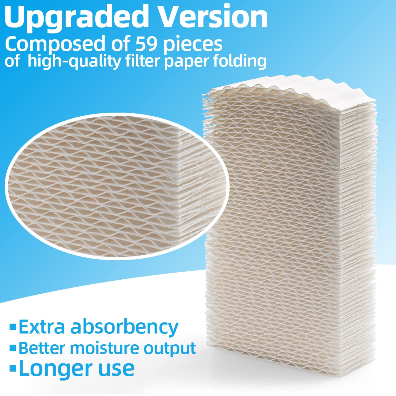 Alocs HDC411 Humidifier Super Filter Wick Replacement Compatible with AIR-Care Essick Air HDC3120DCN Kenmore 32-14912 42-14912 Humidifiers (4 Pack)