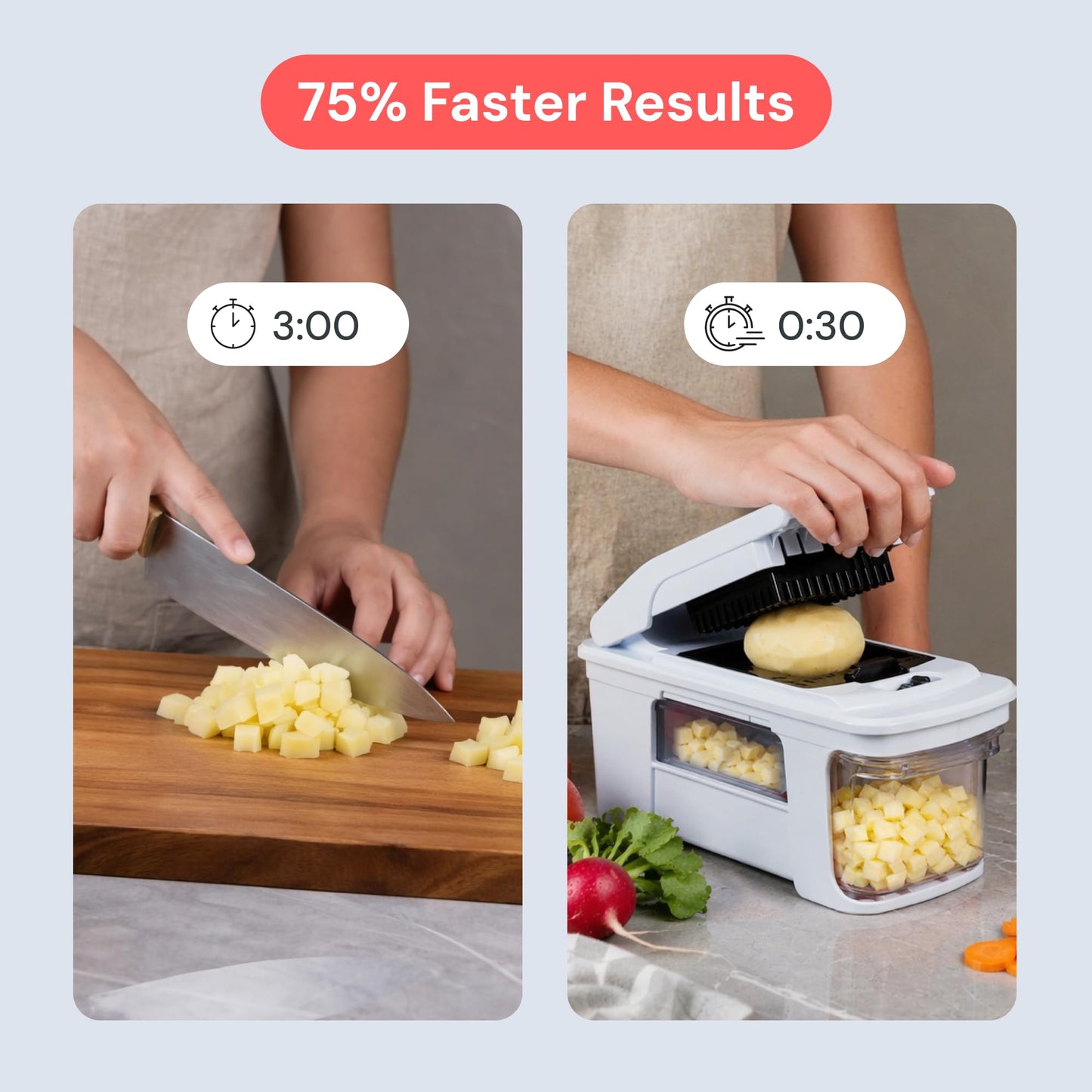 Fullstar XL Vegetable Chopper & Mandoline Slicer – Vegetable, Onion, Potato, Food, Veggie & Fruit Slicer, Dicer & Spiralizer with Pull-Out Catch Tray, Kitchen Gadgets & Gifts (11 in 1, Black/White)