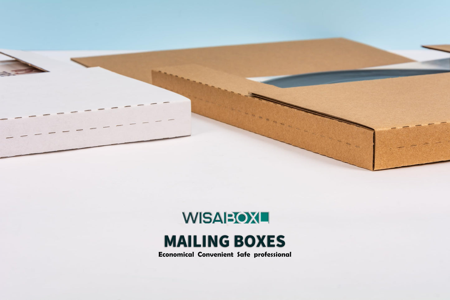 Wisaiboxl White Vinyl Record Mailers 12.8x12.8x1 inch LP Mailing Corrugated Cardboard Boxes, Easy Fold, Multi Depth Album Shipping Boxes with Fragile Stickers, 20 Pack