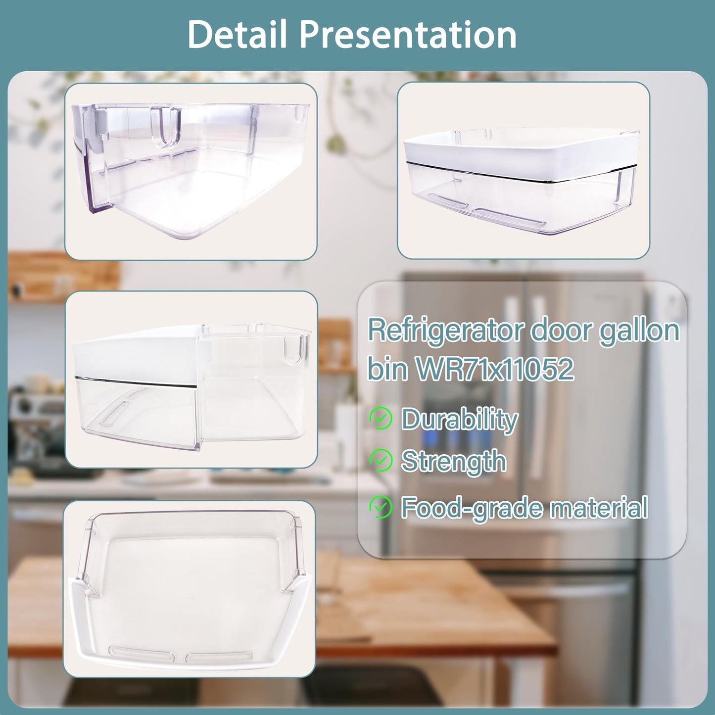 UPGRADED WR71X11052 Gallon Bin for Right Side Compatible with ge Refrigerator, Replaces 2692216, AP5669350, PS6883671, EAP6883671, 239D2487, PD00008187