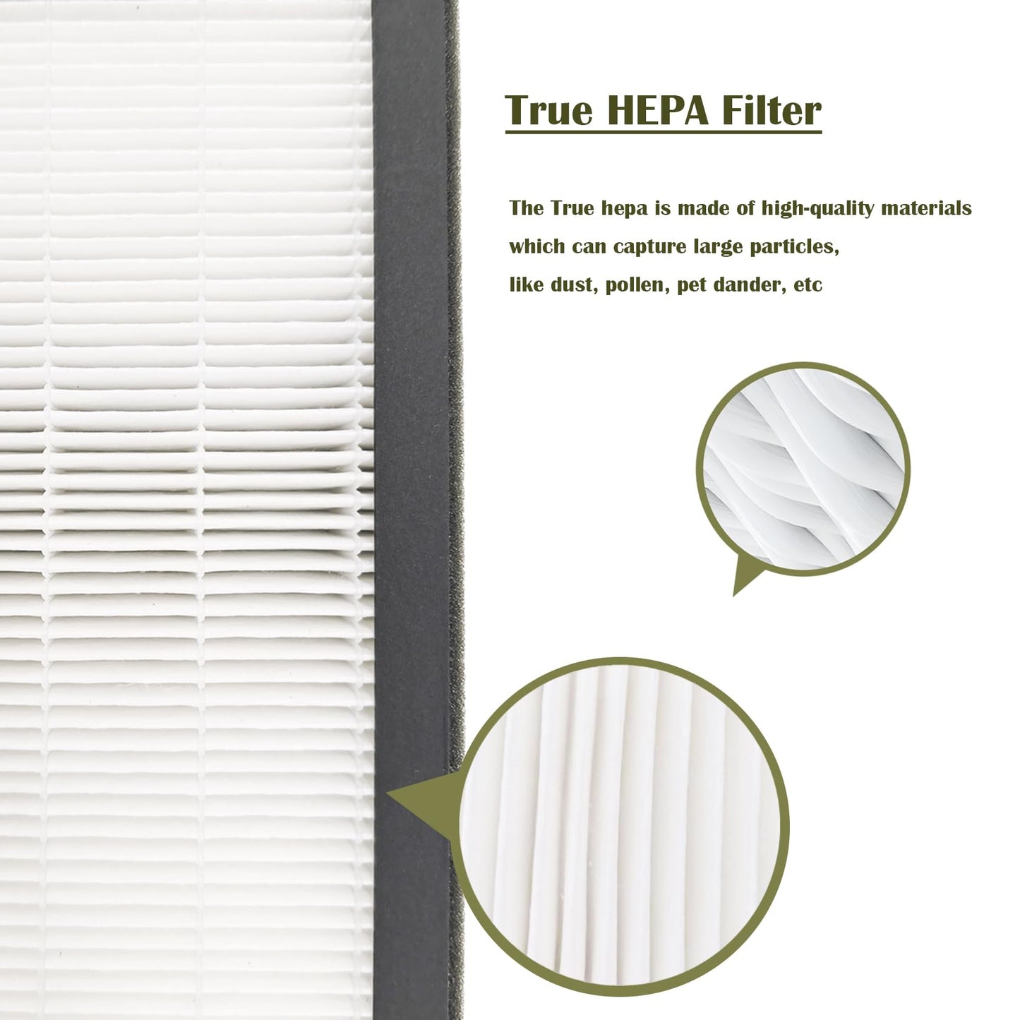 T500 Replacement Filter TF60 for Alen: T500 Air Purifier - Captures Pet Dander Dust Household Smell - Used for Homes with Pets & Living Rooms - 2 Pack H13 HEPA and 4 Pack Activated Carbon Filter