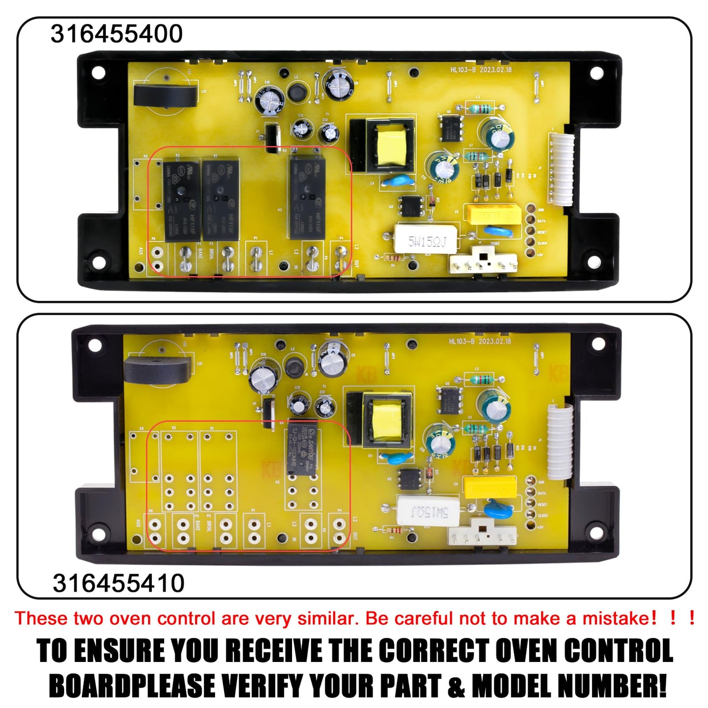 5304518661 Range Oven Control Board for Electrolux Kenmore, Gas Range 7 Button Control Board Clock 316222800