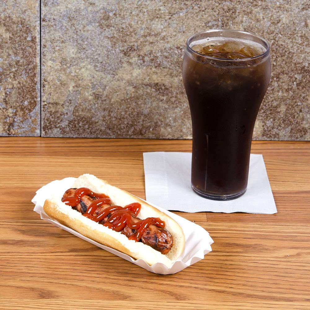 1500 Paper Hot Dog Trays | White Hot Dog Wrappers | 8 Inch Hotdog Tray Holders Plates | Disposable Fluted Hotdog Boats | Hotdog Container - Concession Stand Trays - Hot Dog Cart Accessories