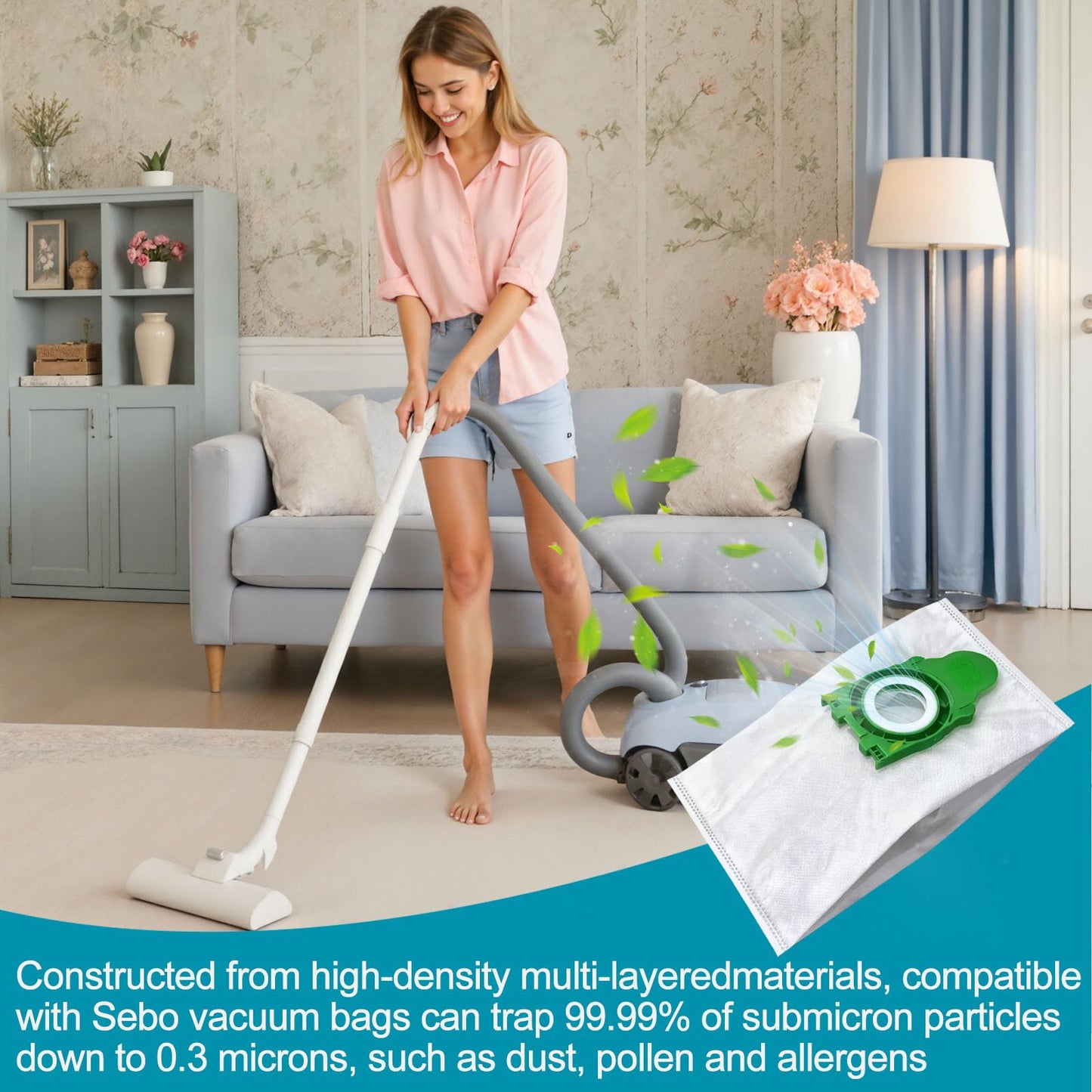16-Pack 8300ER Vacuum Bags | Compatible with SEBO Airbelt E Series (E1, E2,E3) Canister Vacuums,4-Layer Ultra Filterbox,#8300AM Filter Bags