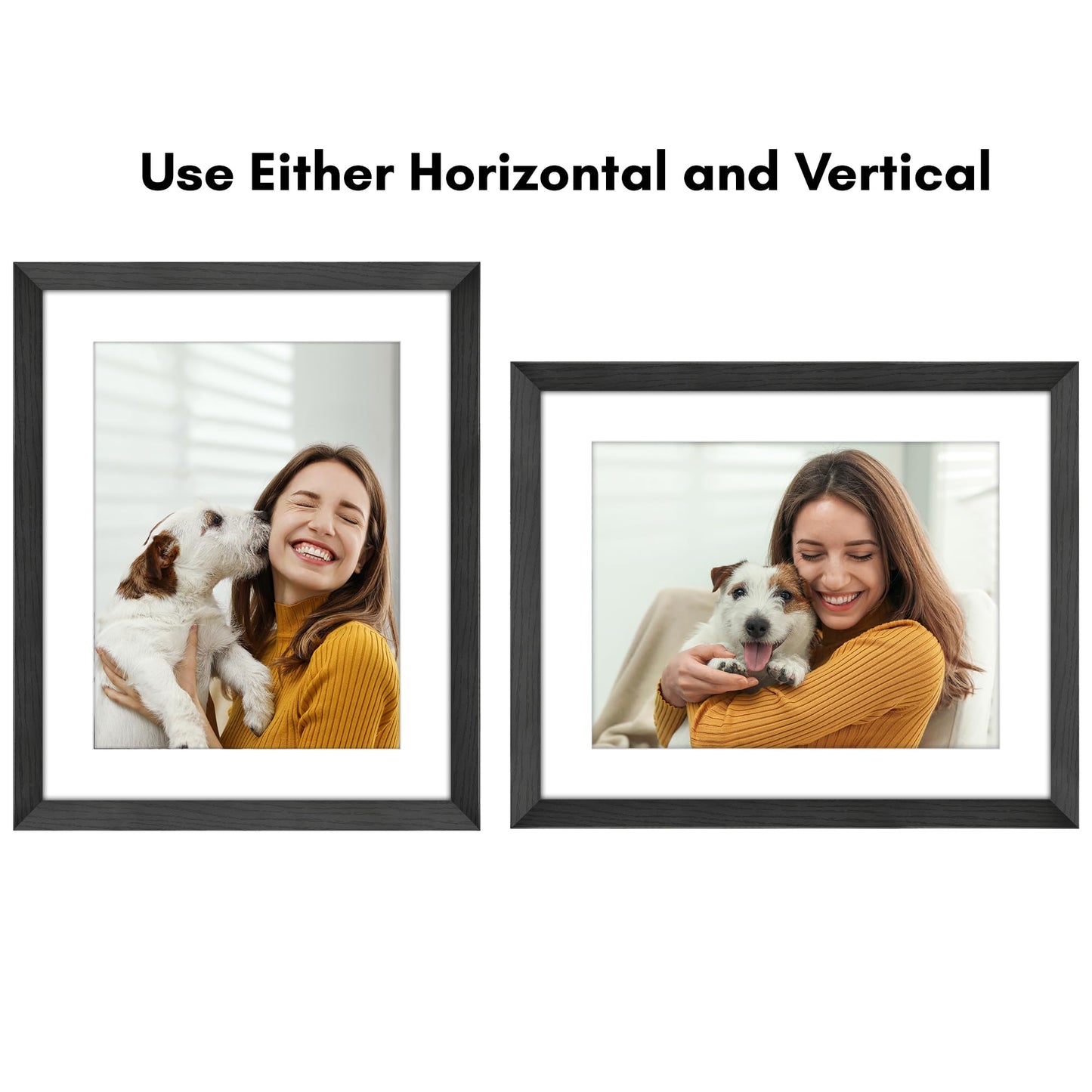 Americanflat 16x20 Picture Frame with Polished Plexiglass - Use as 12x16 Frame with Mat or Display 16x20 Photo Without Mat - Hudson Collection - Wide Picture Frames for Wall Display - Black