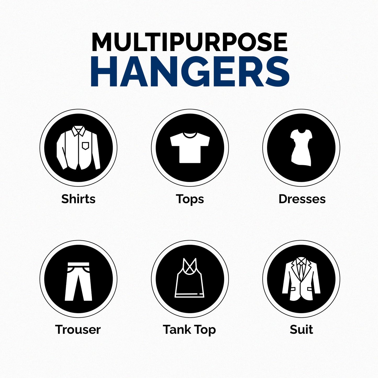 Super Heavy Duty Plastic Hangers, Made in USA, White Super Heavy Weight Hanger, 24 Pack