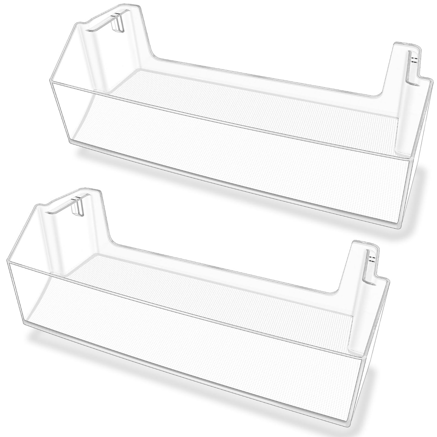 [2 PACK]UPGRADED WRS315SDHZ08 WRS325SDHZ08 WRS315SDHM01 WRS321SDHZ00 WRS321SDHZ08 Refrigerator Door Shelf Bin Compatible with W11239961 Whirlpool Refrigerator Door Shelf Part W10900538 Fridge Door Bin