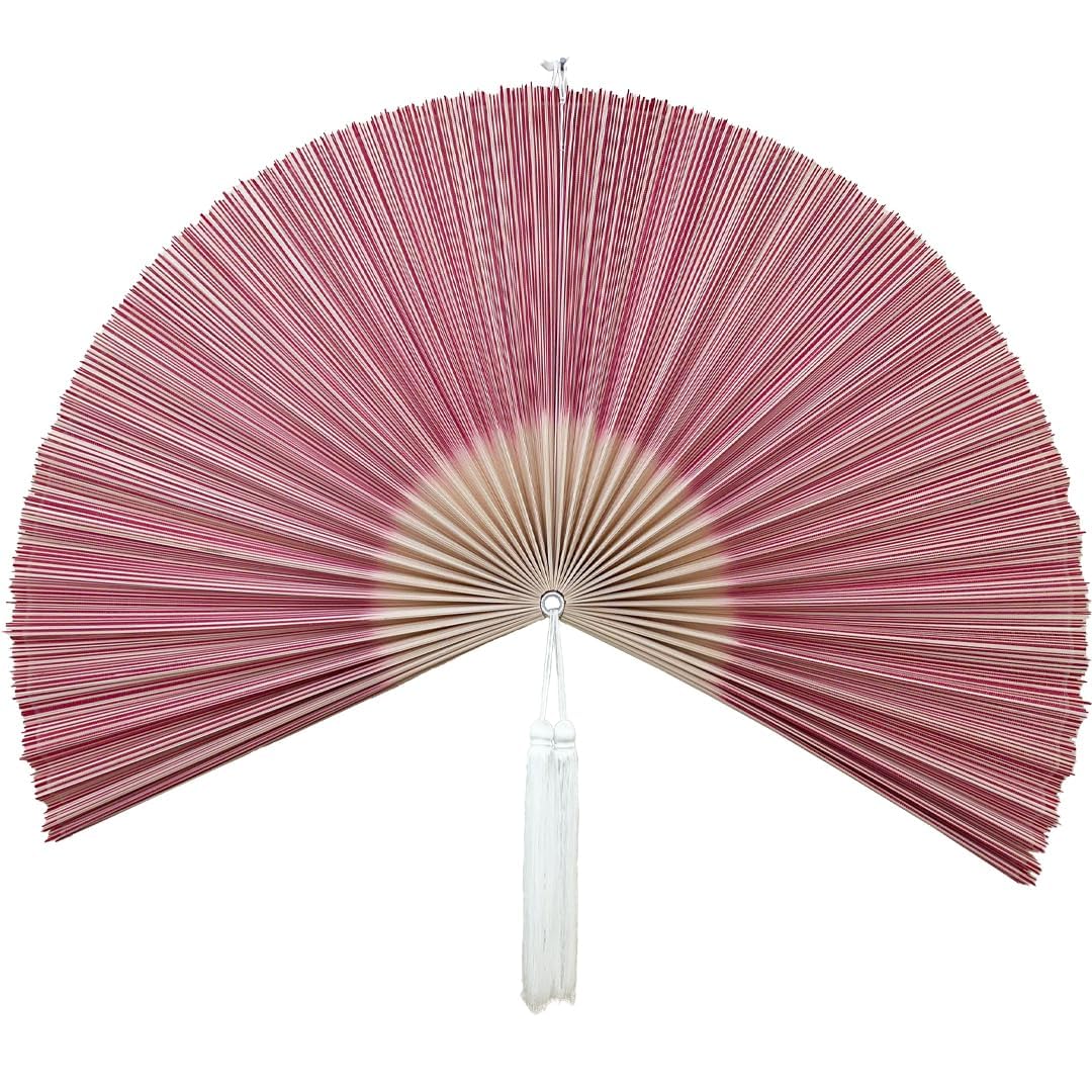 ChumDecor Fan Wall Decor,Large Bamboo Fans Wall Art for Boho Hanging Headboard,Decorative Folding Fan for Over Bed Decorations