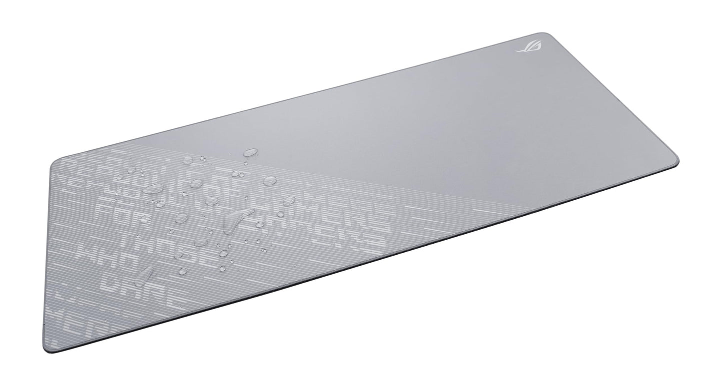 ASUS ROG Scabbard II Arctic Gray XXL Gaming Mouse Pad – 35.4” x 15.7” (Extended/XXL Size), Soft Cloth Surface, Water/Oil/Dust-Resistant, Anti-Fray Edges, Non-Slip Base - Gray