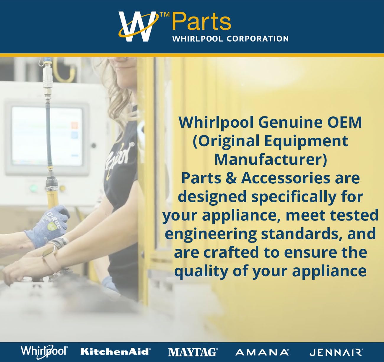 Whirlpool W11497943 OEM Dishwasher Drain Pump