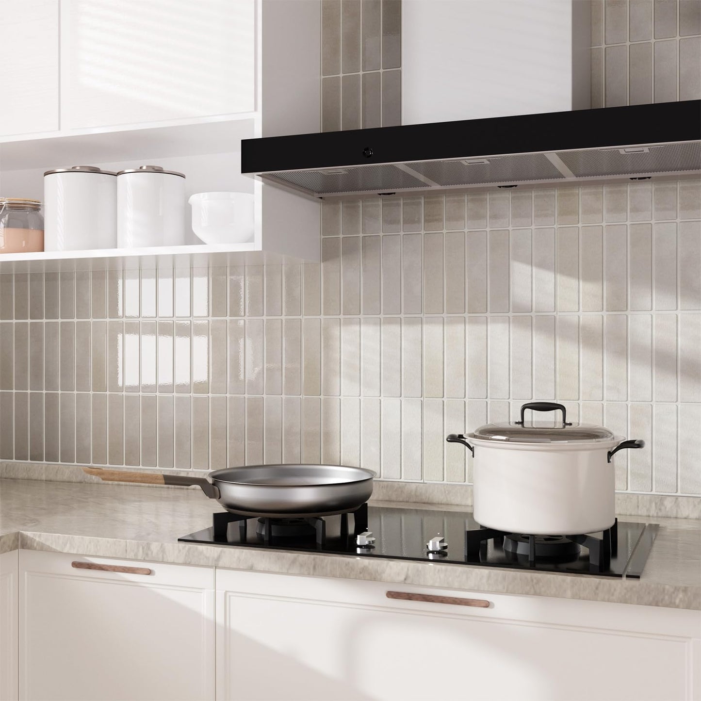 Umedol Peel and Stick Backsplash 10-Sheets of 11.42'' x 9'' Self-Adhesive Peel and Stick 3D Wall Tile for Kitchen, Bathroom
