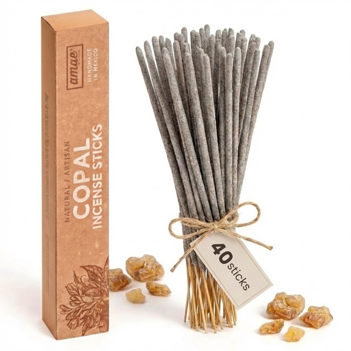 Copal Incense 40 Sticks: Big Bag, from México, Handmade