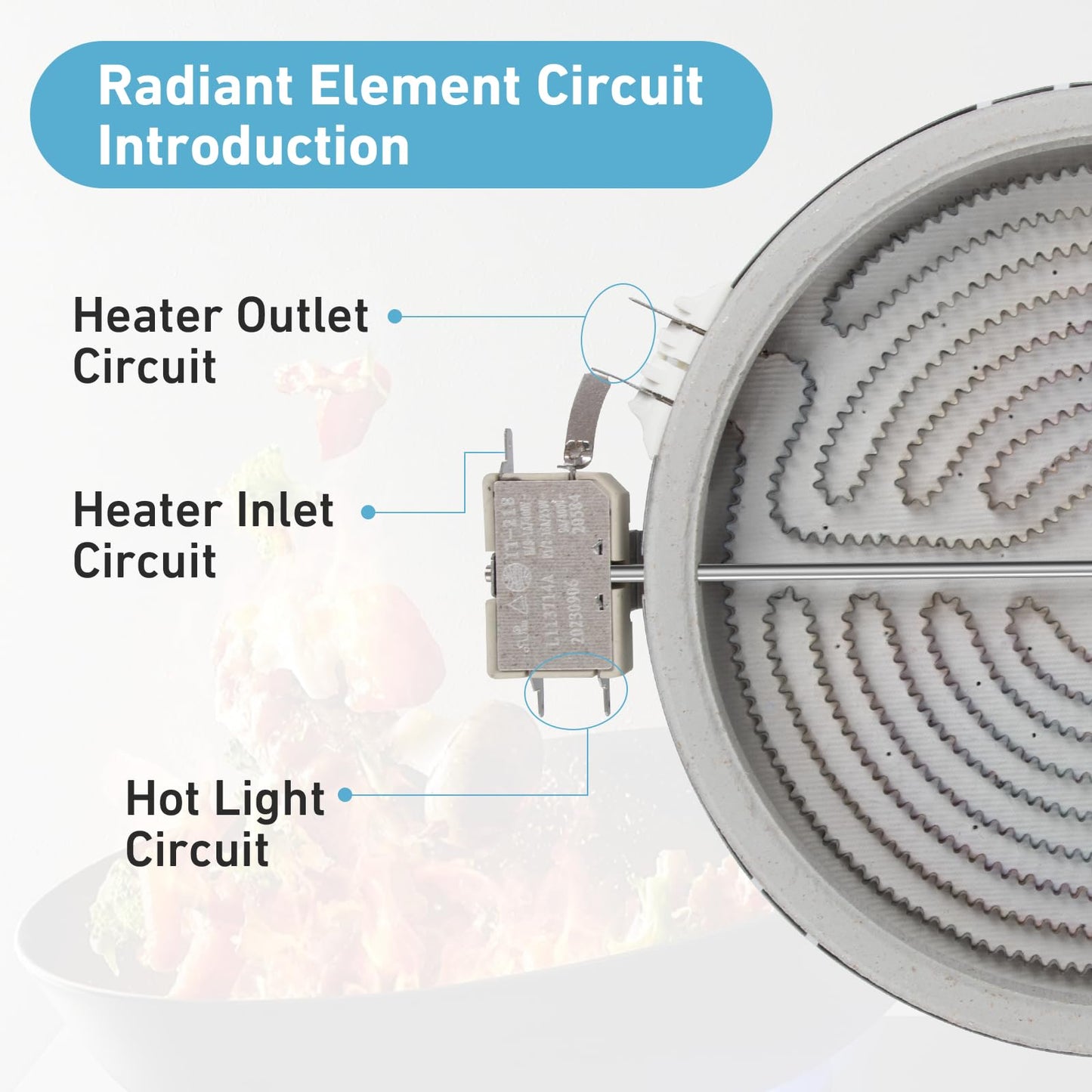 WB30T10136 8 In Surface Element Fit for GE Appliances Element Haliant WB30T10136 Replaces 1474221 AP4363599 PS2339867 EAP2339867 Compitable with GE: CP6 JCB JB8 JCS JB7 JCB JBB etc