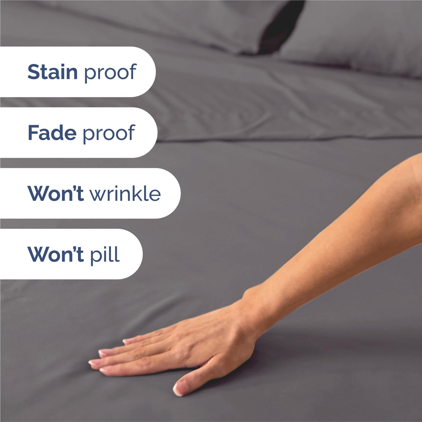 King 6 Piece Sheet Set - Comfy, Breathable & Cooling - Hotel Luxury Bedding for Women, Men, Kids, Teens & Children - 1 Flat & 1 Fitted Sheet & 4 Pillowcases w/ Deep Pockets - Wrinkle Free - Dark Grey