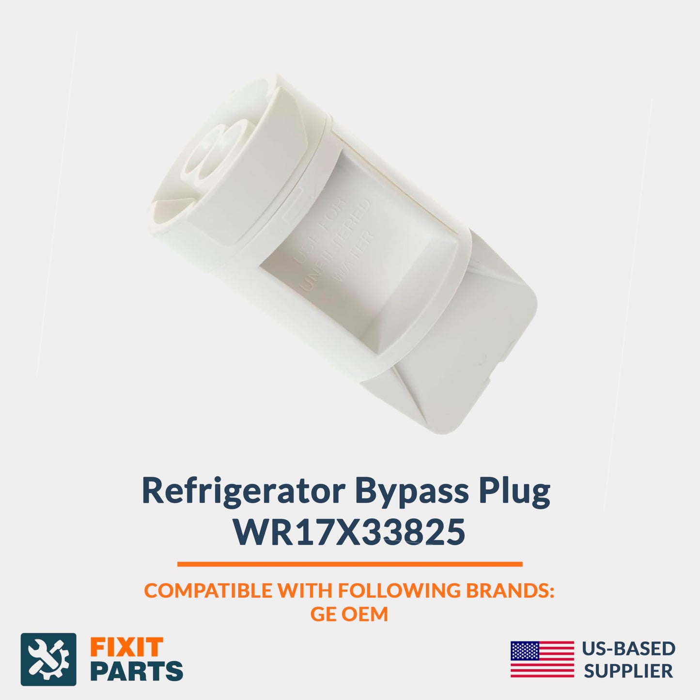 WR17X33825 Refrigerator Water Filter Bypass Plug with Chip - Compatible With GE Refrigerators - OEM Replacement WR17X30044