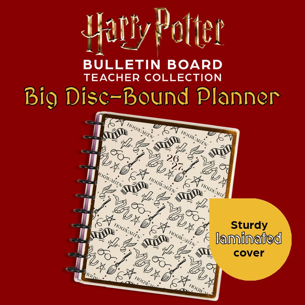 Happy Planner Harry Potter Disc-Bound 12-Month Academic Planner, July 2026–June 2027, Big Size, 8.5" x 11", Teacher Layout, Bulletin Board