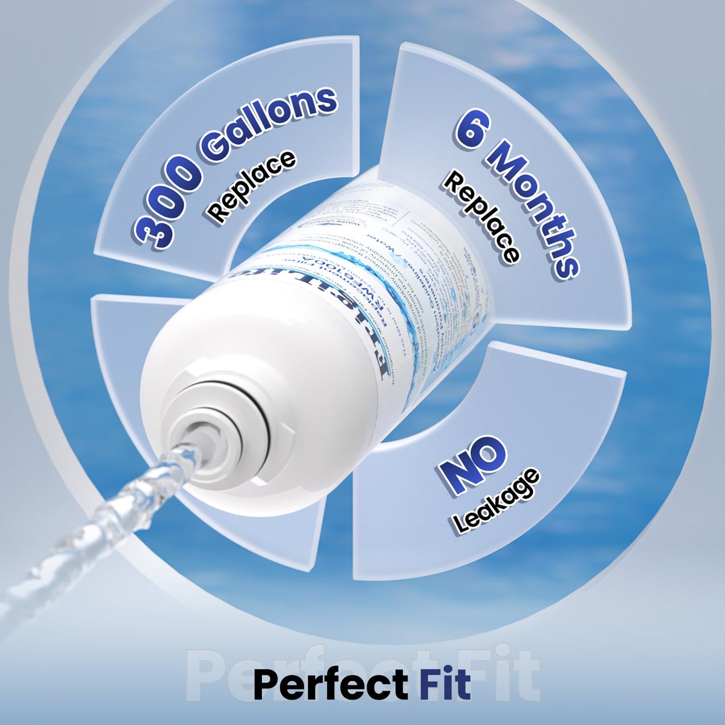 FrigiLife BORPLFTR55 Replacement for Bosch Ultra Clarity Pro BORPLFTR50, 12033030, 12028325, 11025825, 11032531, B36CT80SNS, B36CL80ENS, WFC100MF, WFS200MF, RA450022, 2PACK