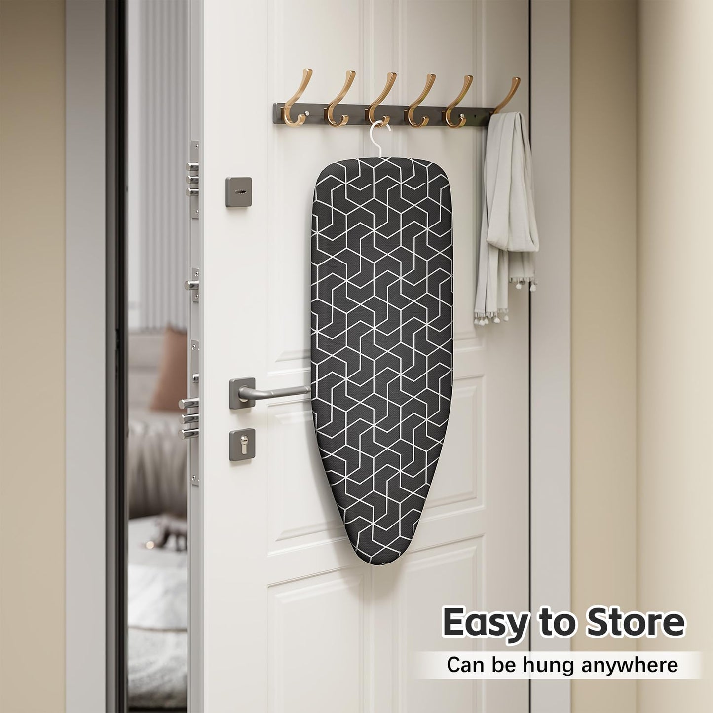 12”×30” Small Ironing Board top with Heat Resistant Cover, Compact Mini Ironing Board with Metal mesh Frame,for Dorm,Apartment and Travel, Hook for Hanging, Iron Board, Iron Table Stand Dark Gray