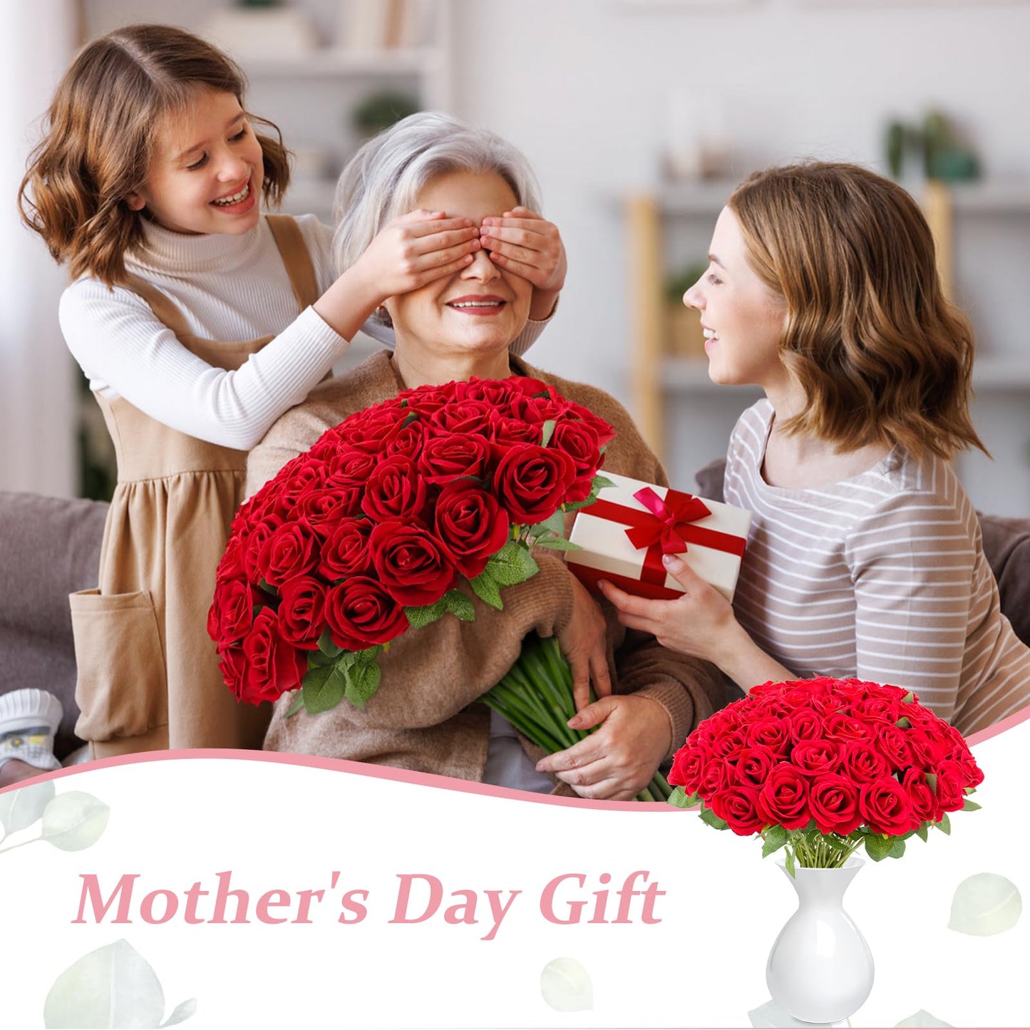 Cliselda 72pcs Red Roses Artificial Flower in Bulk, Realistic Velvet Silk Faux Roses for Wedding Centerpieces, Bridal Bouquets, Home Decor, Anniversary, Valentine's Day Gifts, Mohter's Day Decorations