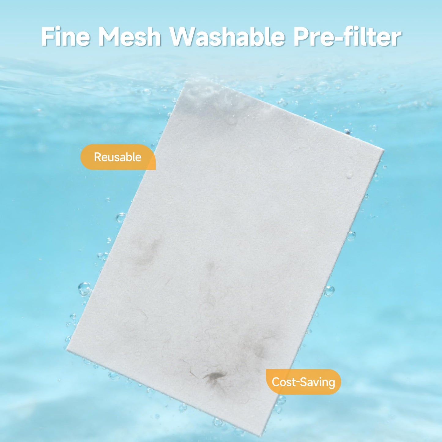 4 Packs KJ102 Replacement Filter Compatible with Mooka KJ102 Air Purifier for Home Large Room Up to 1300 Ft², 3-in-1 Washable Pre-Filter, HEPA and Activated Carbon Filter
