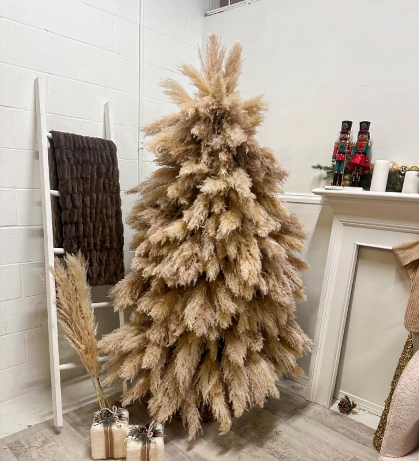 40" inch 20 Stems Natural Pampas Grass Decor Tall, Pompas Grass, Tall Pampas Grass for Wedding, Party, Farmhouse, Boho Home Decor