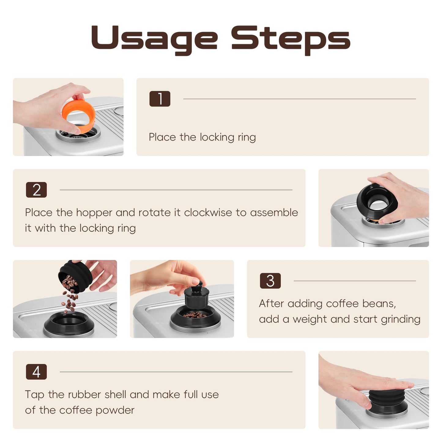 for Breville Single Dose Hopper with Silicone Bellows, Single Dose Hopper Compatible with Breville Barista Express, Breville Barista Pro, Breville Barista Touch, and Impress