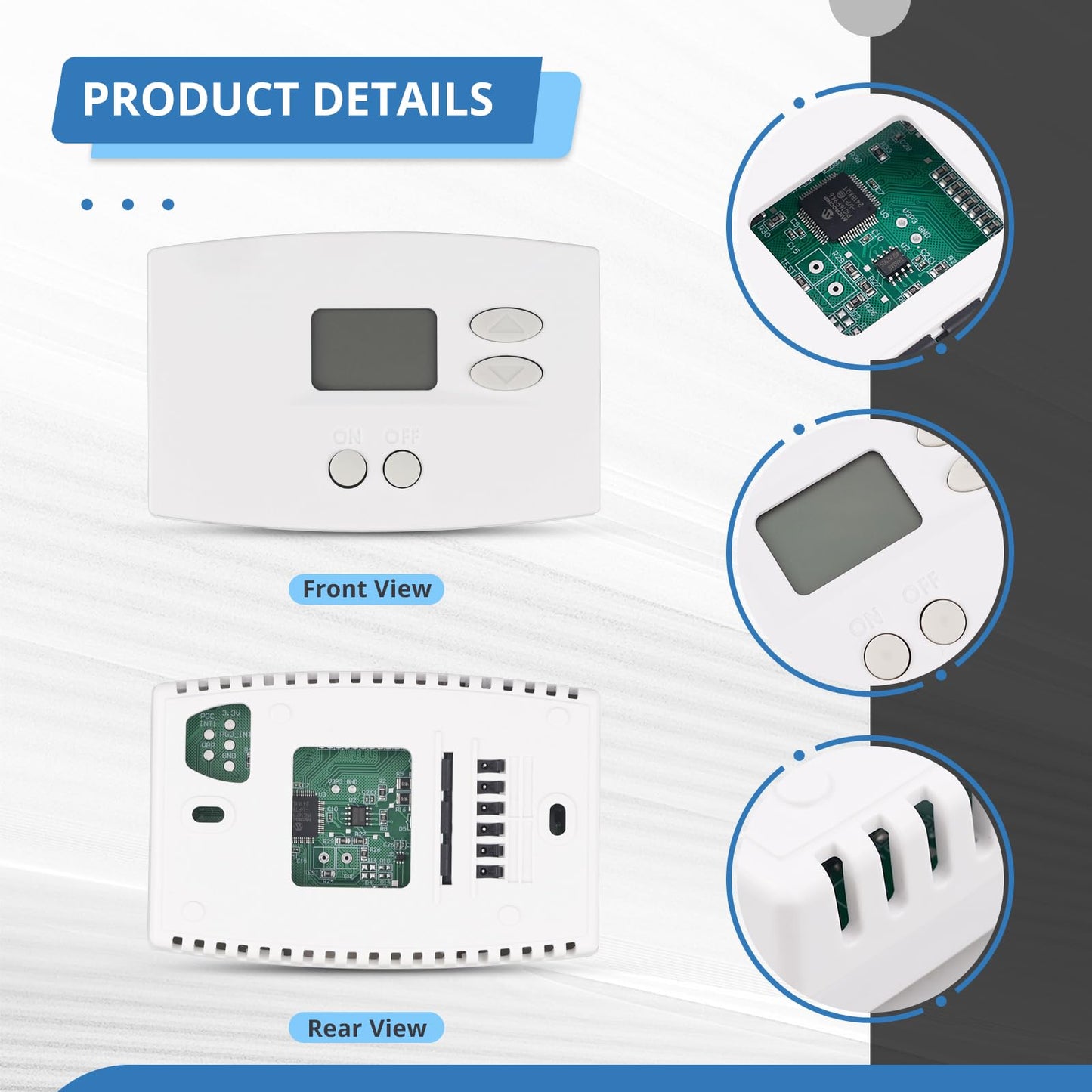 76 Digital Wall Mount Dehumidifier Control Compatible with 1800 Series & E-Series Whole House Dehumidifiers, Wall Mounted 24V AC Thermostat & Humidistat