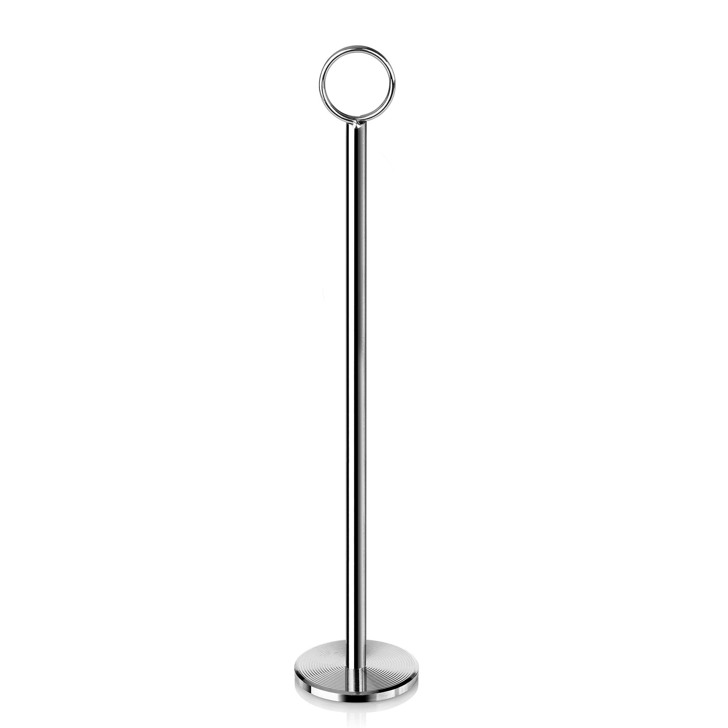 New Star Foodservice 23244 Steel Ring-Clip Table Number Holder/Number Stand/Place Card Holder, Set of 12, 12-Inch