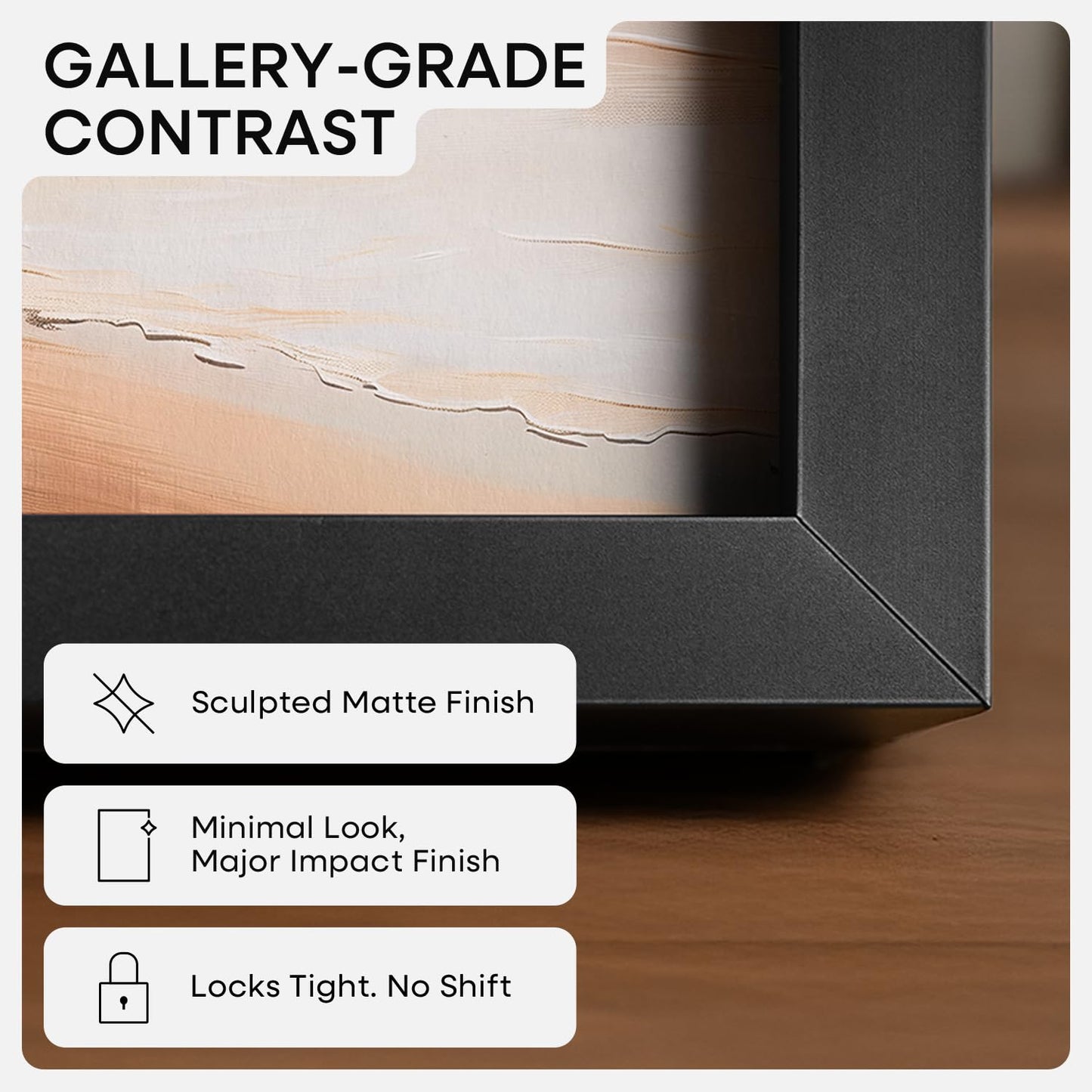 Homeforia 18x24 Poster Frame Black, High End Metal 18 x 24 Picture Frames with Mat 16 by 20 inch Photo, 18x24 Black Frame Matted to 16x20 Print, 24x18 Hanging Frame, Tempered Glass, Wall Kit, Set of 1