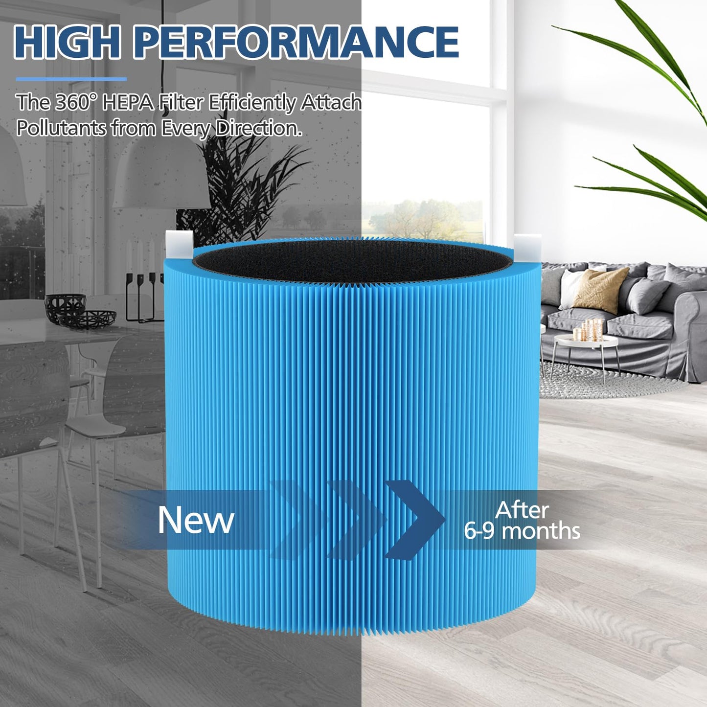 411i Max 411a Replacement Filters for Blueair 411i Max and 411a Max Air Purifie-r, F4MAX hepa and Activated Carbon Filter, 2 Pack