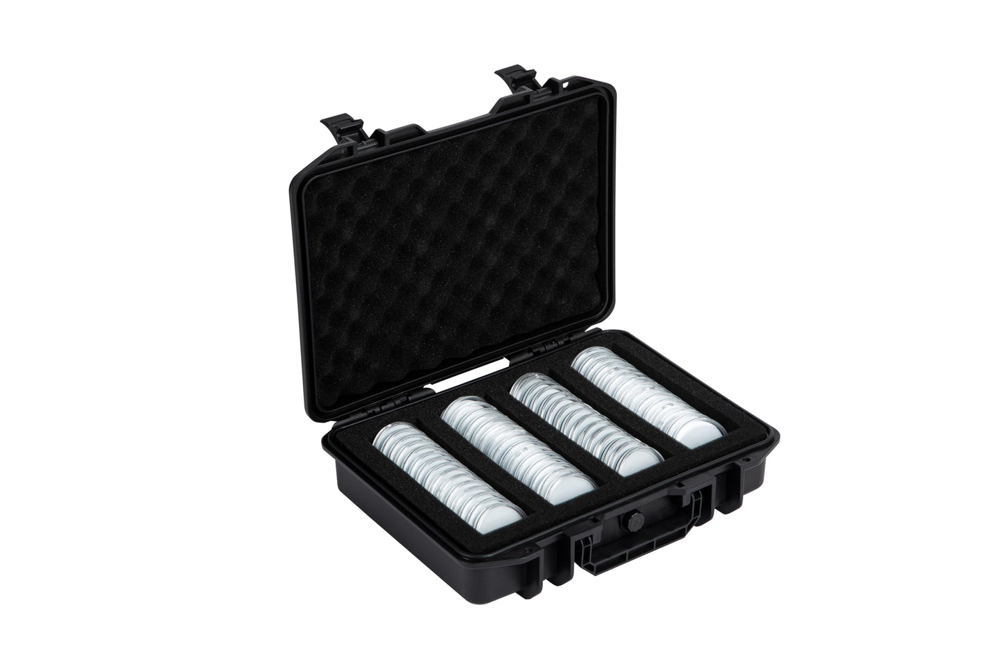 Tankenlid Coin Capsules Case,60 Pieces 46mm Coin Capsules,with Foam Separates and Plastic Storage Organizer Box,6 Sizes (20/25/30/35/40/46mm) Coins Collector Case Holder