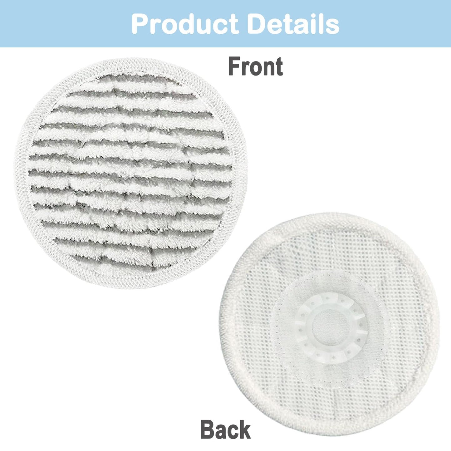12 Pack Replacement Steam Mop Pads for Shark S8201 S7001 S8001 S7201 S7000AMZ S7000 S7005 S7020 S7001C Steam Mop, Steam & Scrub All-in-One Scrubbing and Sanitizing, Dirt Grip Scrub Washable Pad