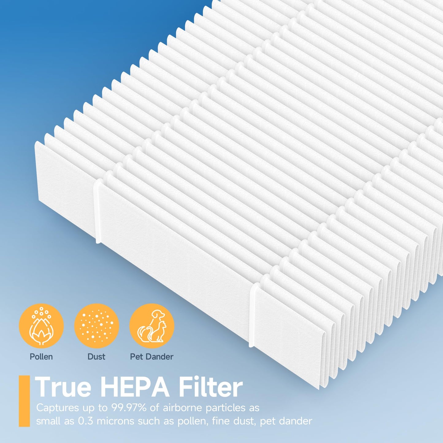 Air filter Replacement Compatible with EyeVac Air 2in1 Air Puri-fier, 2-in-1 Filtration with Activated Carbon Filter(4-pack)