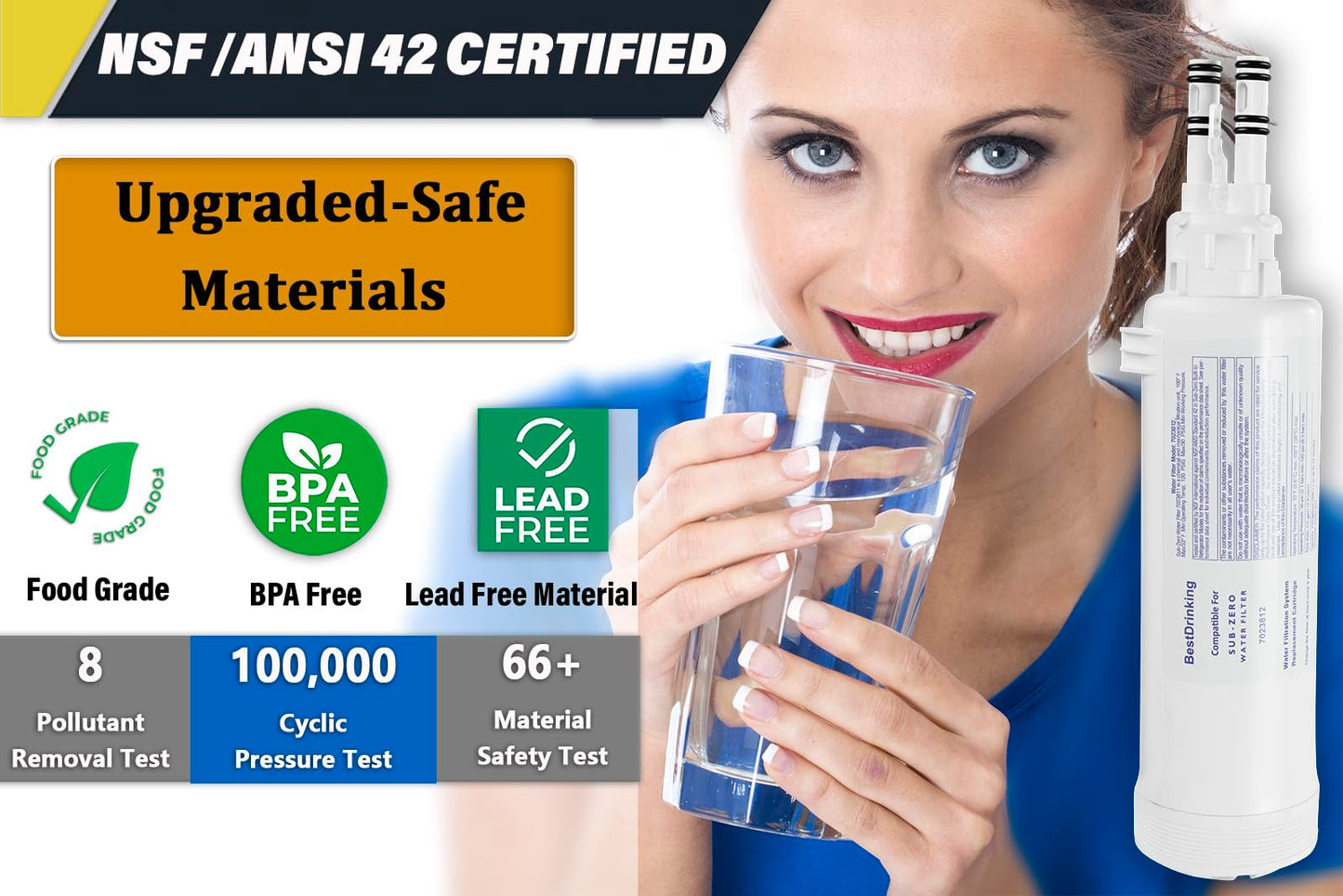 7023812 Water Filter Replacement Compatible with 7023812 Refrigerator Water Filter (1-Pack)