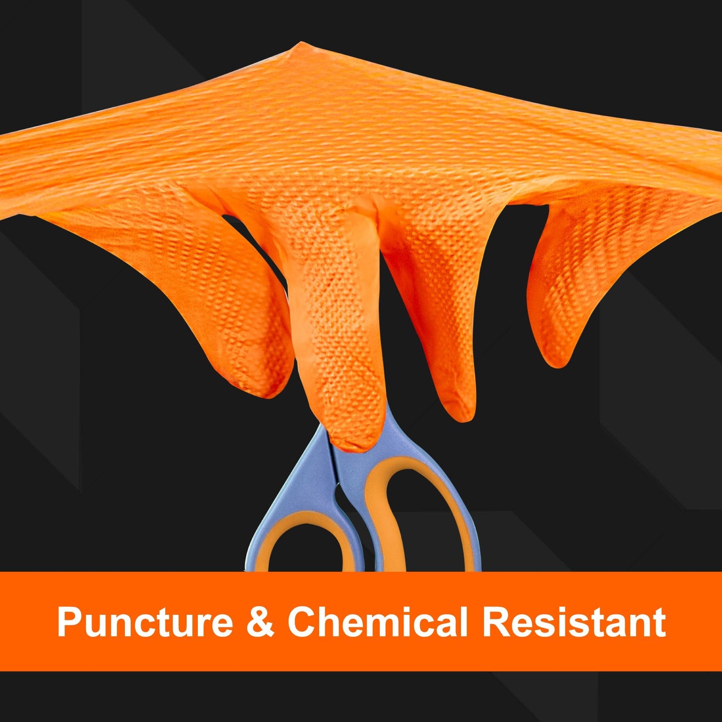 GLOVEWORKS 8 Mil Orange Nitrile Disposable Gloves Heavy Duty Industrial RDT for Mechanic and Automotive, Large 2 Boxes of 100