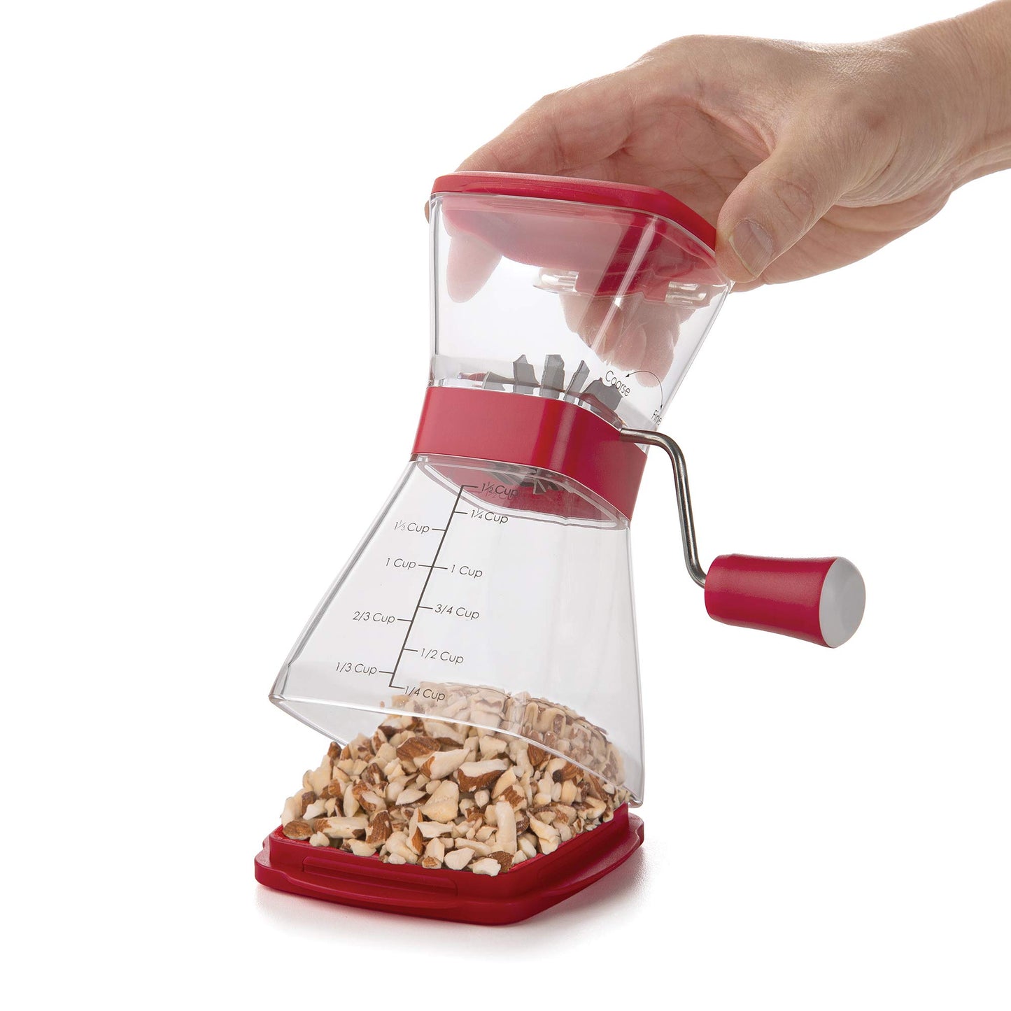PrepWorks Nut Chopper – Manual Handheld Nut Grinder for Chopping Nuts, Seeds, and Herbs, Easy to Use, BPA-Free