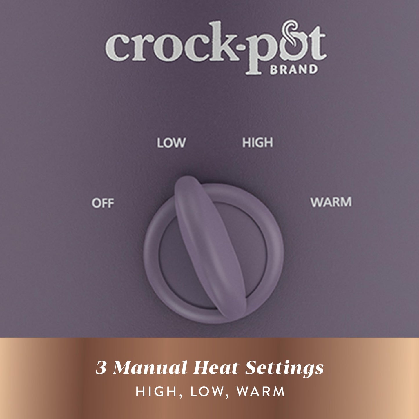 Crock-Pot Design Series 4.5 Quart Manual Slow Cooker, Purple Potato