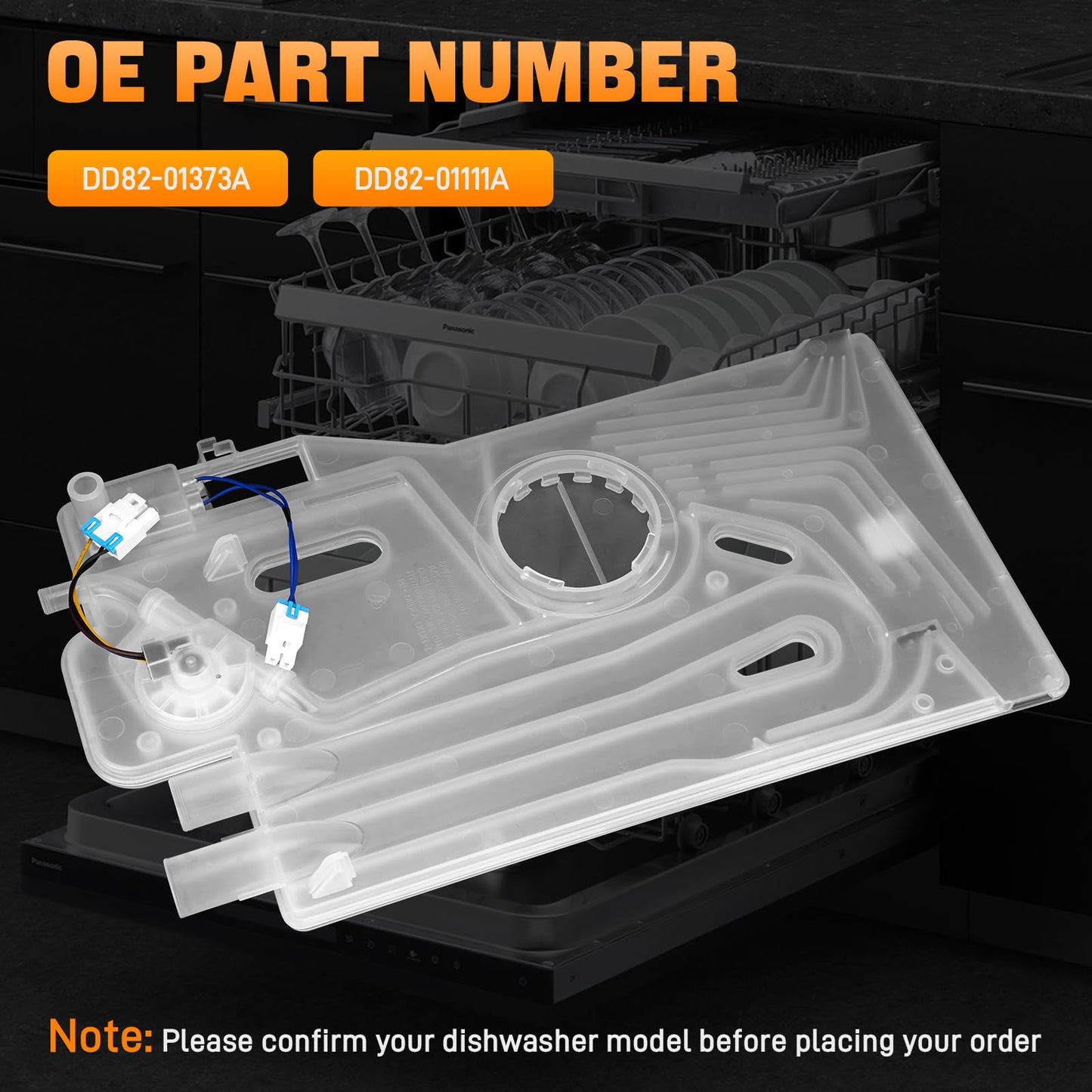 Upgraded DD82-01373A Dishwasher Case Brake and Overflow Sensor Assembly Compatible with Samsung Dishwasher Replaces# DD82-01111A