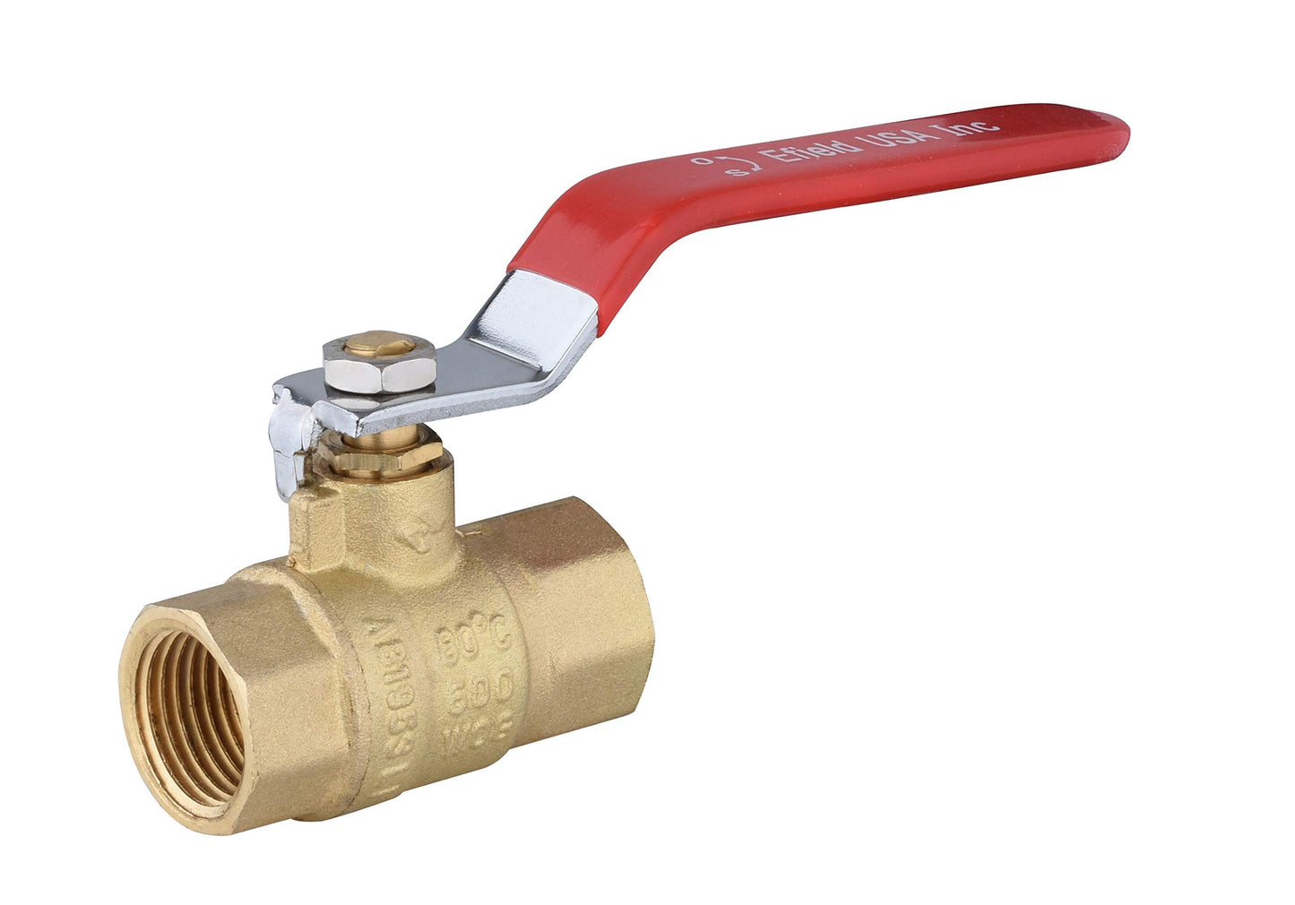 (Pack of 10) EFIELD 3/4-Inch 600 WOG FNPT Heavy Duty Full Port Brass Ball Valve FIP Threaded,(VALVE229-10PCS)