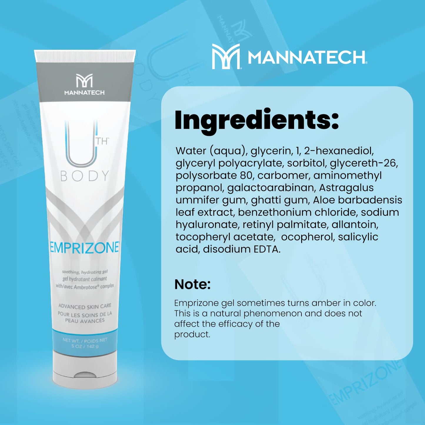 Mannatech Emprizone 5oz, Contains Aloe Vera Gel for Skin, Soothe Minor Skin Irritations, Hydrating Gel Balanced pH-levels, Paraben & Fragrance-free, Allergy tested, Dermatologist tested w/Ambrotose