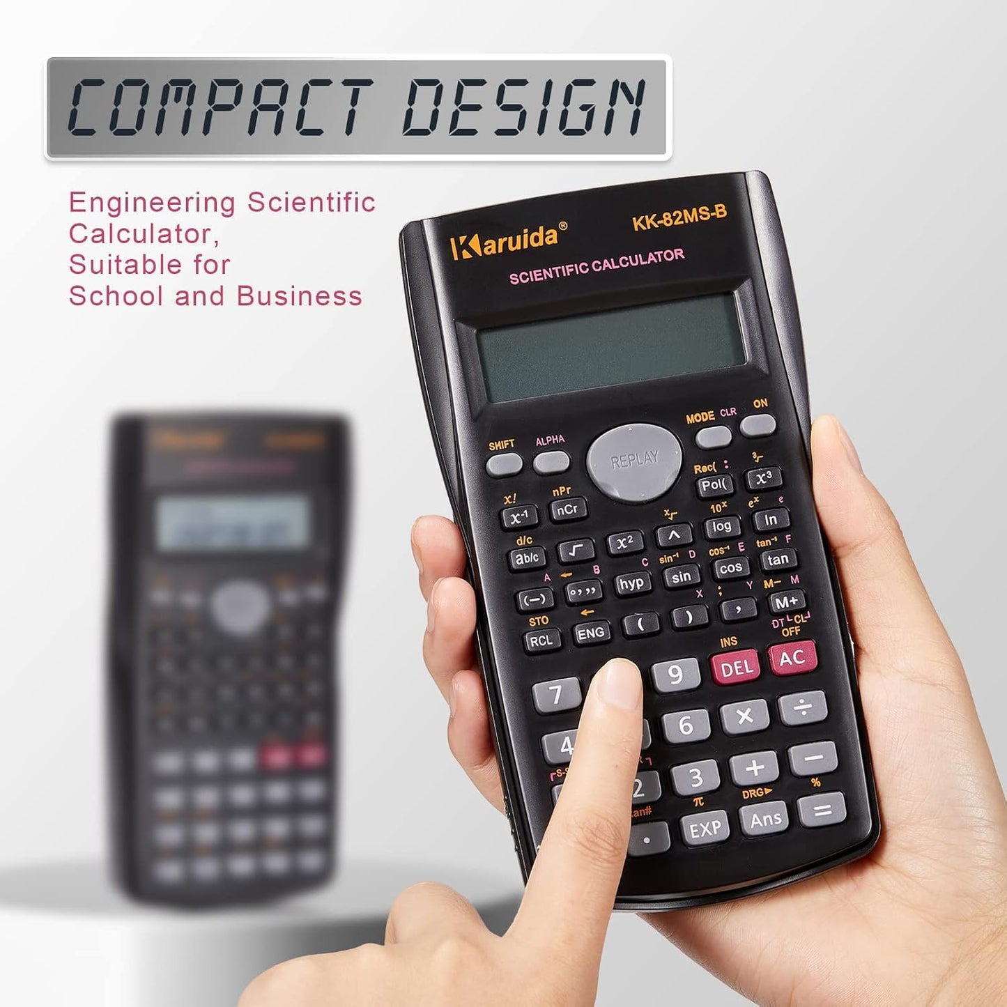 Flutesan 15 Pieces 2 Line Engineering Scientific Calculator Bulk Function Math Calculator Large Display for Student Teacher Classroom High School College School, AAA Batteries Included